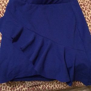 Blue skirt with ruffles